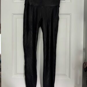 SPANX Faux Leather Black High Waist Shaping Leggings